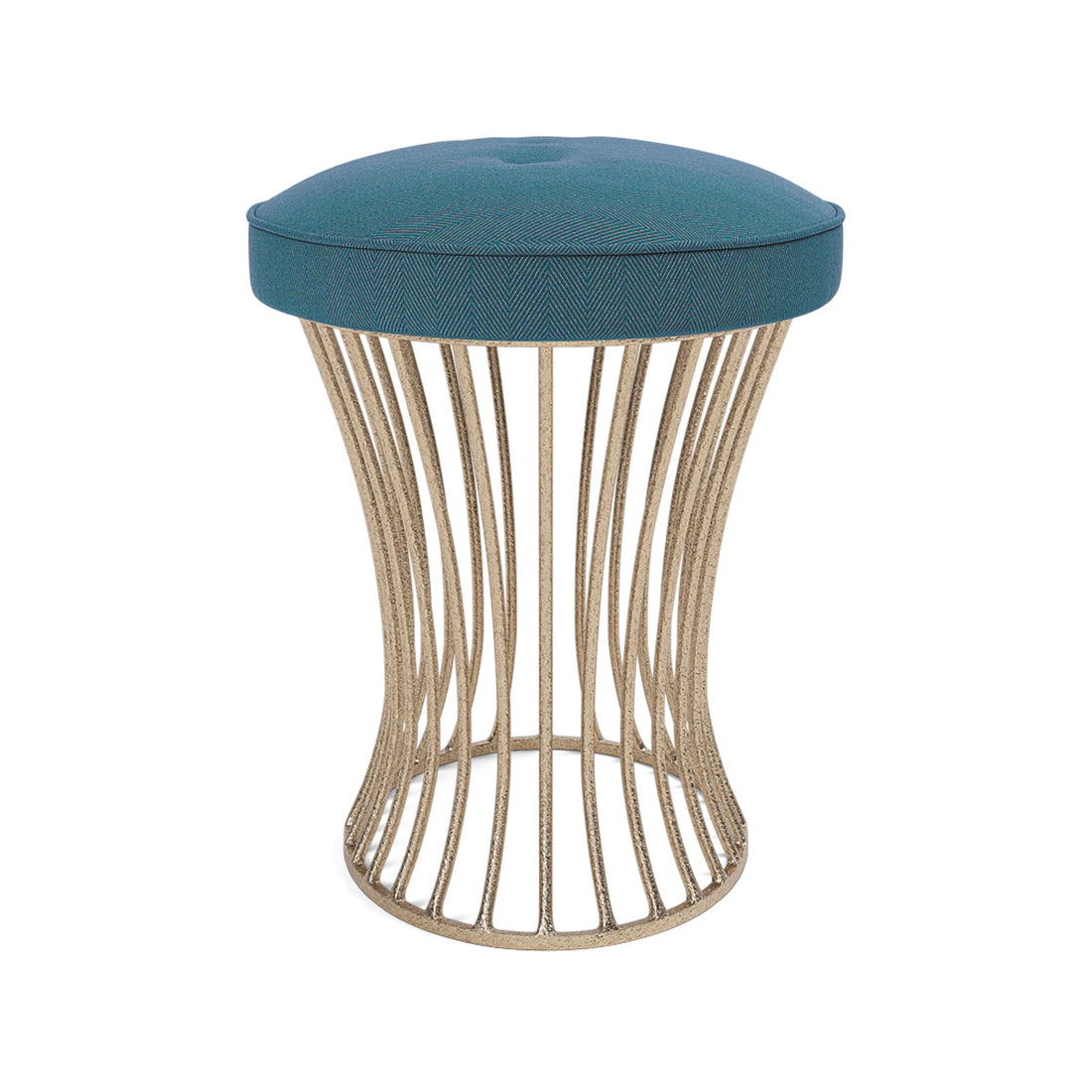 Made Goods Roderic Oval Stool in Pagua Fabric