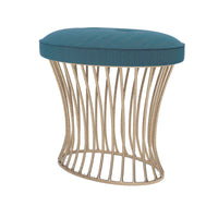 Made Goods Roderic Oval Stool in Pagua Fabric