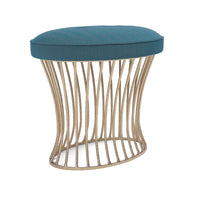 Made Goods Roderic Oval Stool in Pagua Fabric