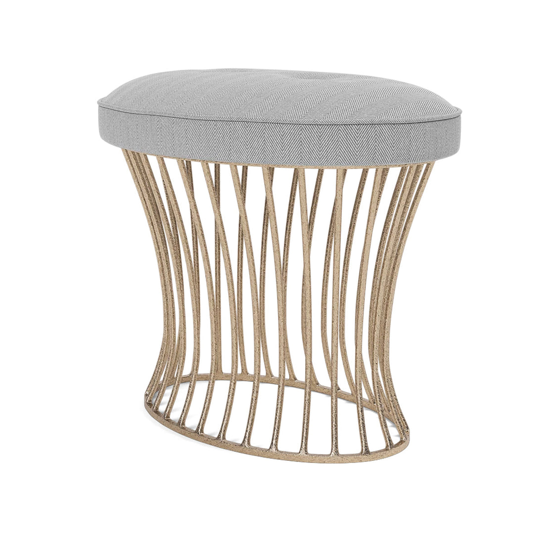 Made Goods Roderic Oval Stool in Pagua Fabric