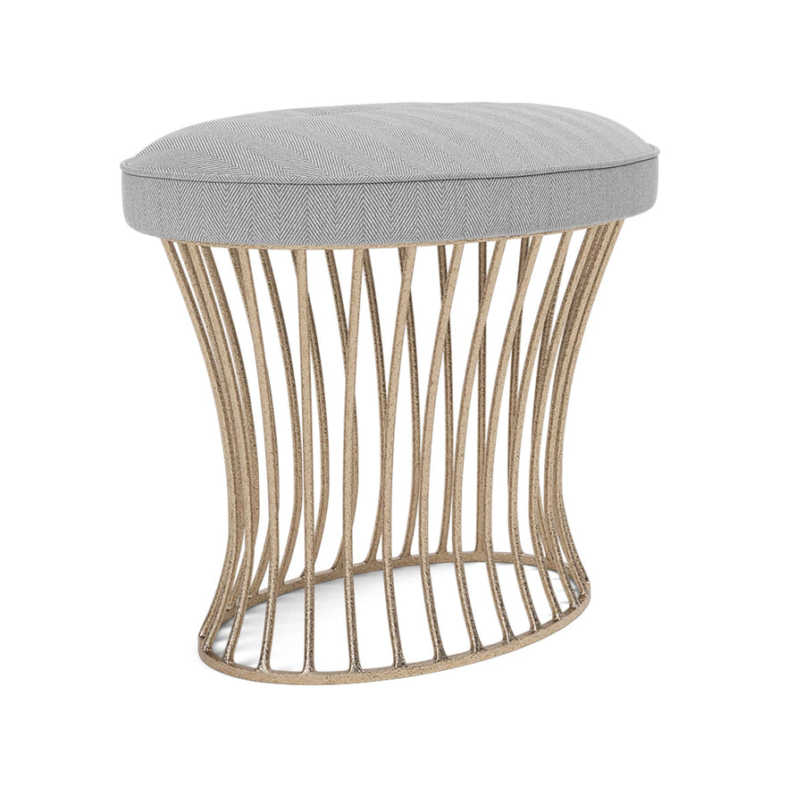 Made Goods Roderic Oval Stool in Pagua Fabric