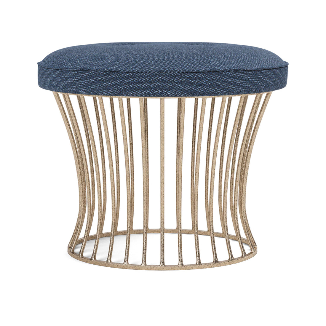 Made Goods Roderic Oval Stool in Weser Fabric