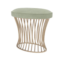 Made Goods Roderic Oval Stool in Weser Fabric