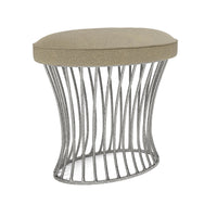 Made Goods Roderic Oval Stool in Bassac Shagreen Leather