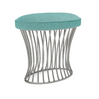 Made Goods Roderic Oval Stool in Bassac Shagreen Leather