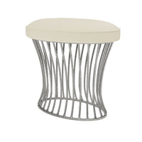 Made Goods Roderic Oval Stool in Bassac Shagreen Leather