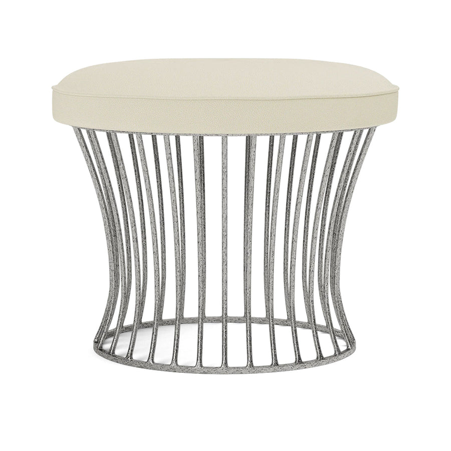 Made Goods Roderic Oval Stool in Bassac Shagreen Leather