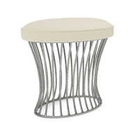 Made Goods Roderic Oval Stool in Bassac Shagreen Leather