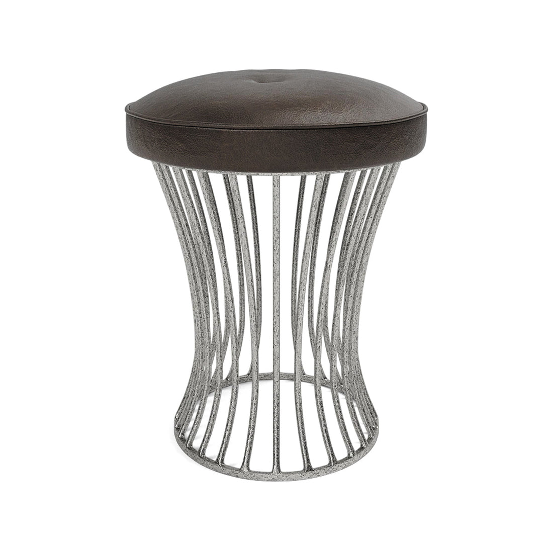 Made Goods Roderic Oval Stool in Colorado Leather