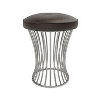 Made Goods Roderic Oval Stool in Colorado Leather