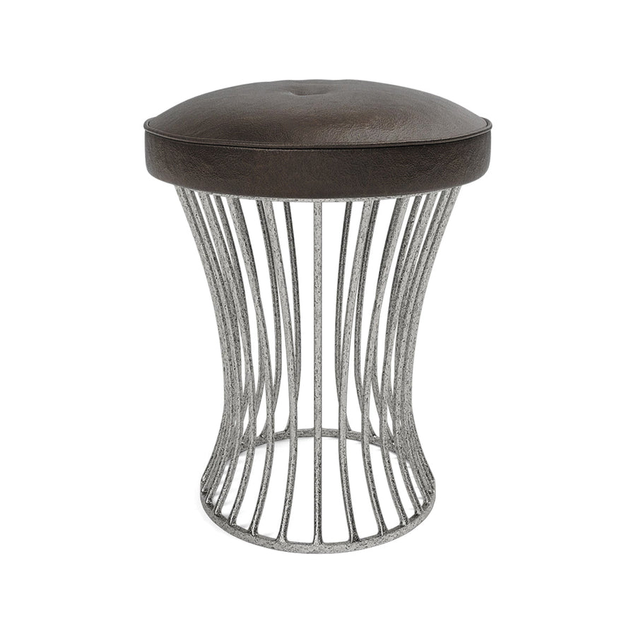 Made Goods Roderic Oval Stool in Colorado Leather