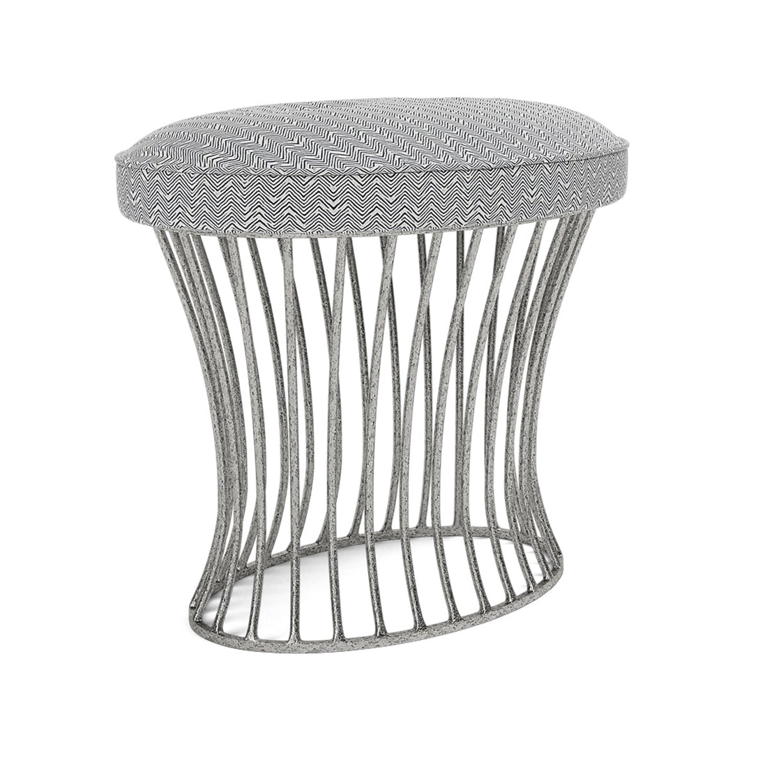 Made Goods Roderic Oval Stool in Ettrick Cotton Jute