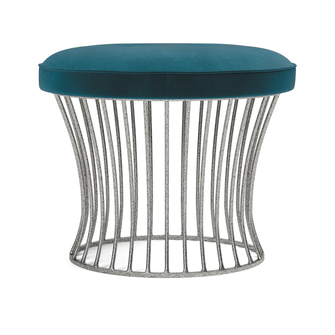 Made Goods Roderic Oval Stool in Liard Cotton Velvet