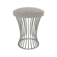 Made Goods Roderic Oval Stool in Mondego Cotton Jute