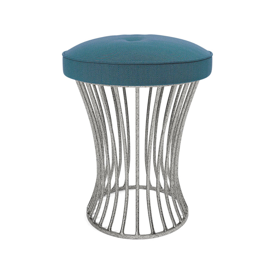 Made Goods Roderic Oval Stool in Pagua Fabric