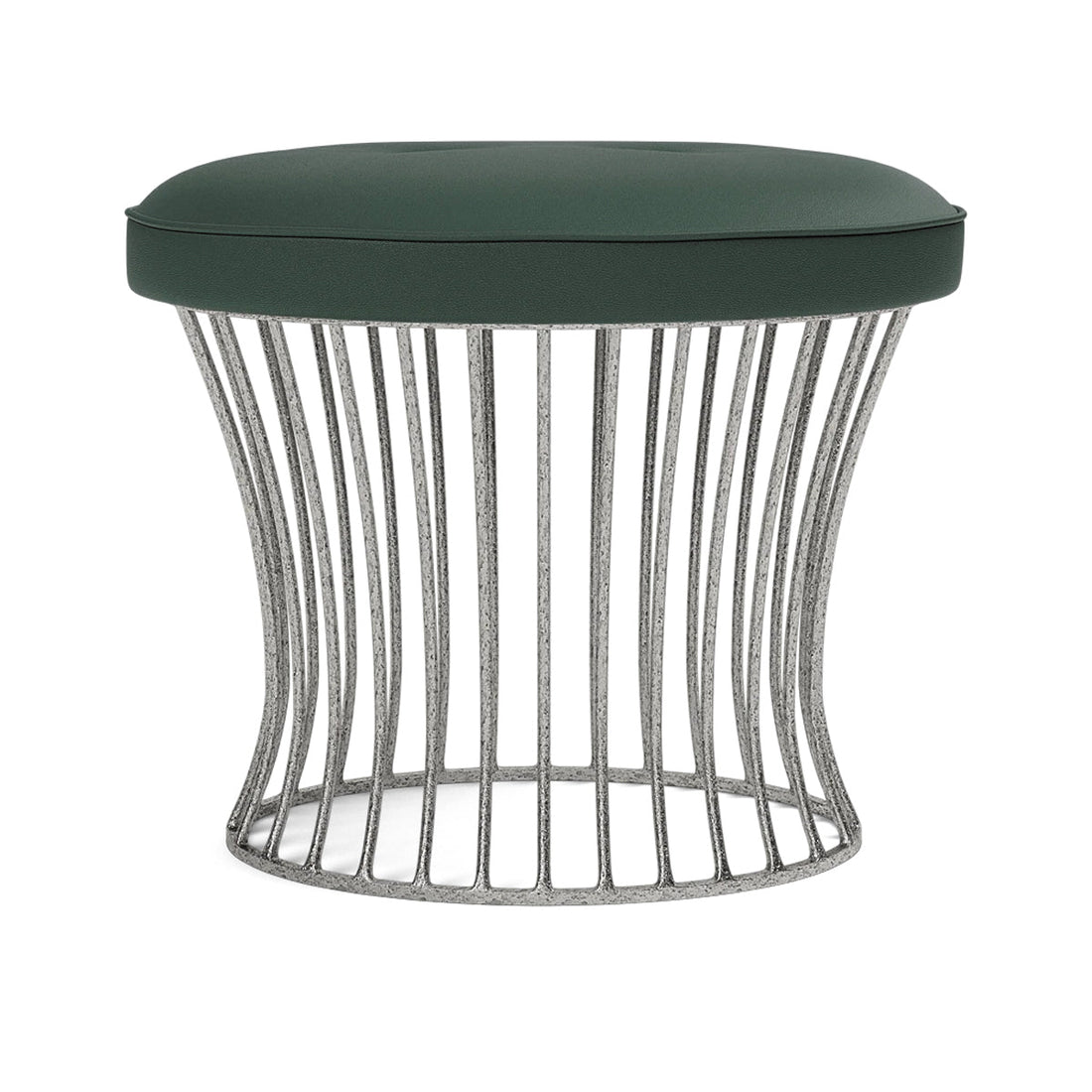 Made Goods Roderic Oval Stool in Rhone Forest Full-Grain Leather