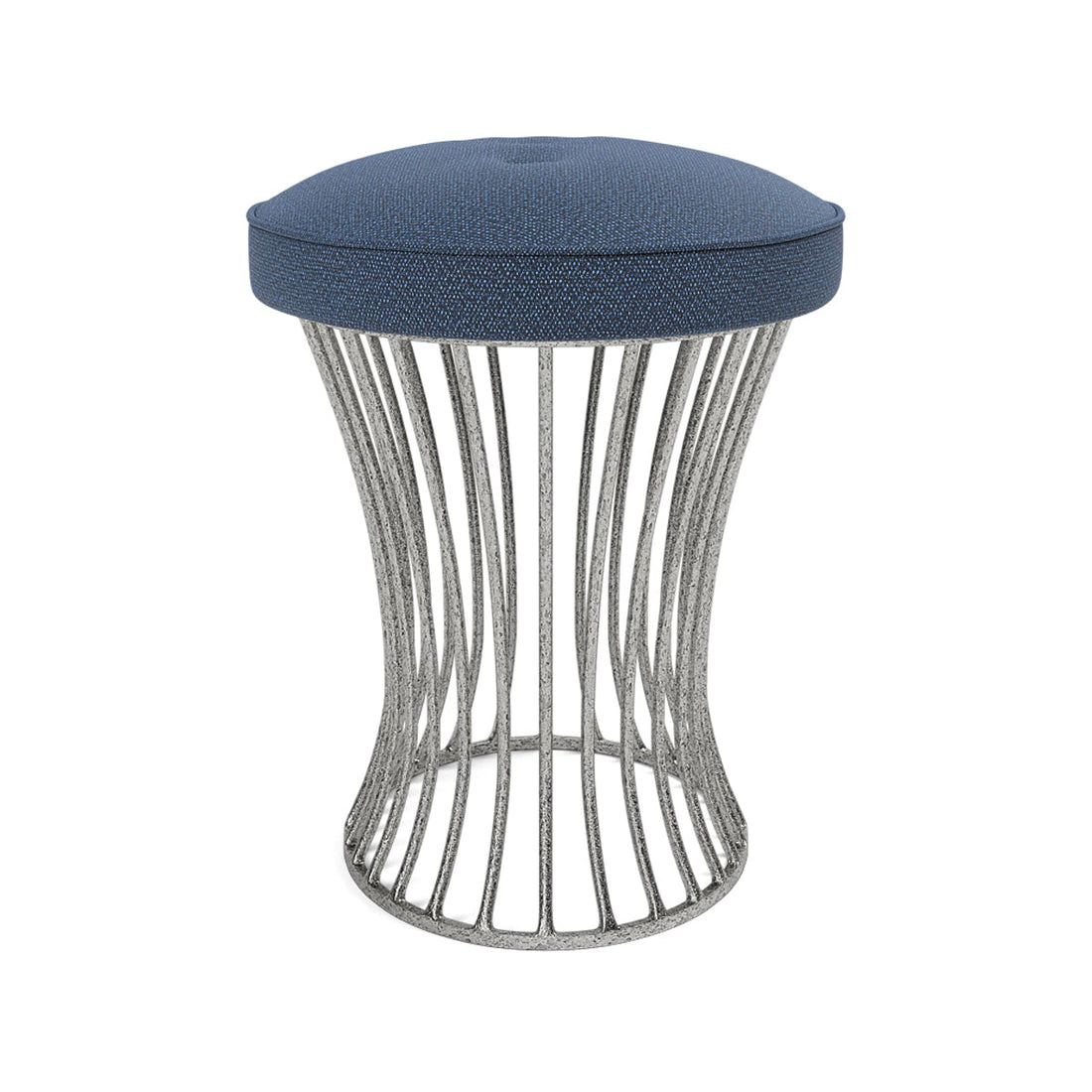 Made Goods Roderic Oval Stool in Weser Fabric