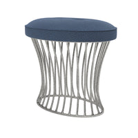 Made Goods Roderic Oval Stool in Weser Fabric