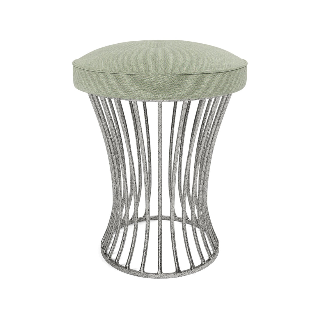 Made Goods Roderic Oval Stool in Weser Fabric