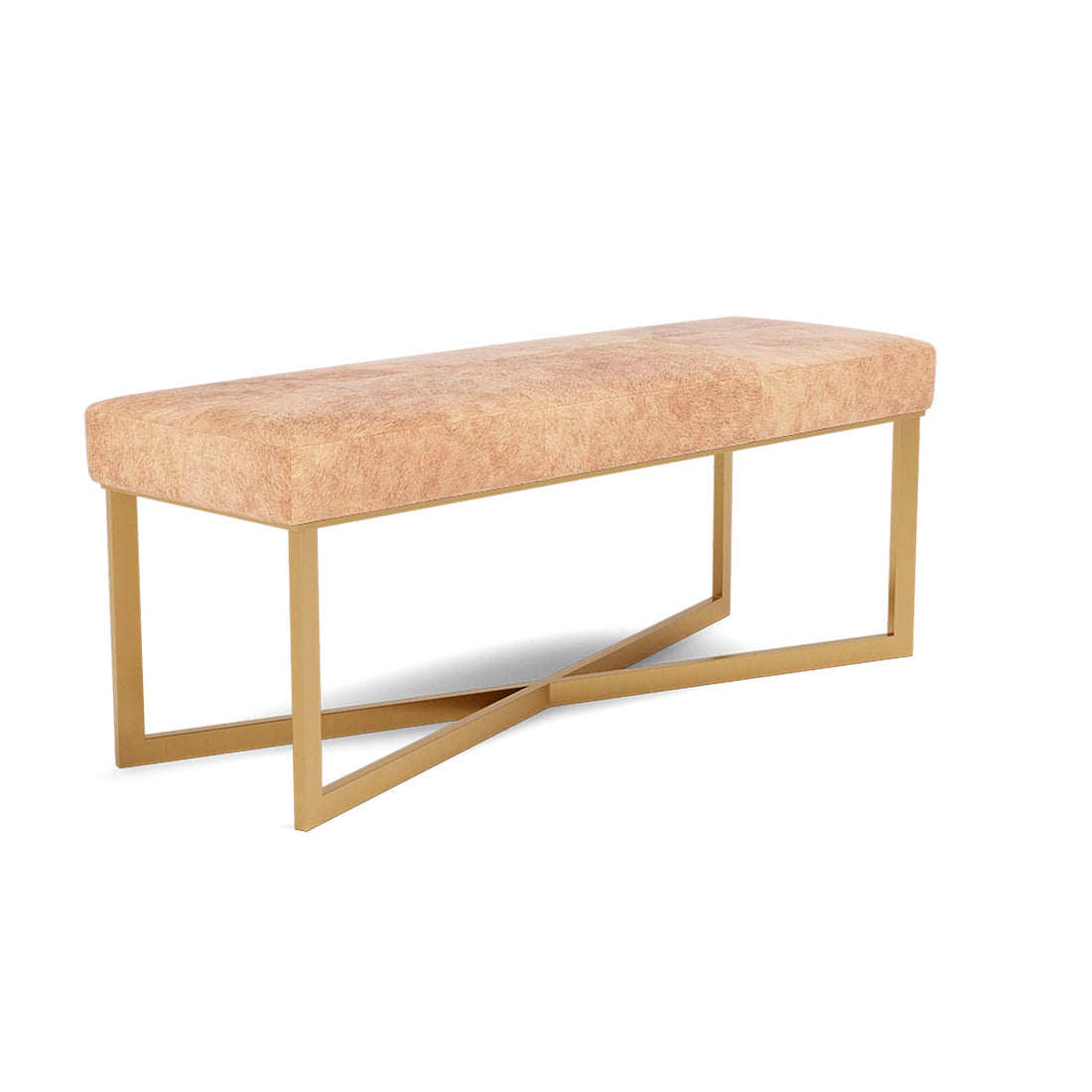 Made Goods Roger Cowhide Double Bench in Hair-On-Hide