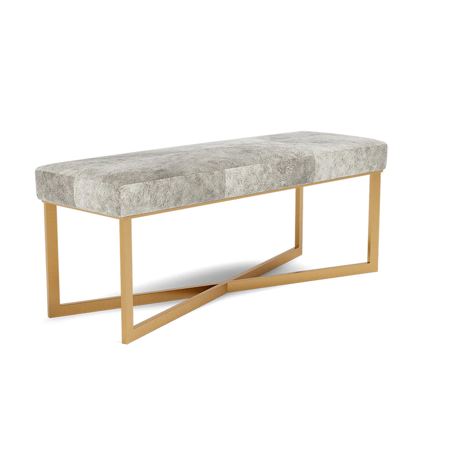 Made Goods Roger Cowhide Double Bench in Hair-On-Hide