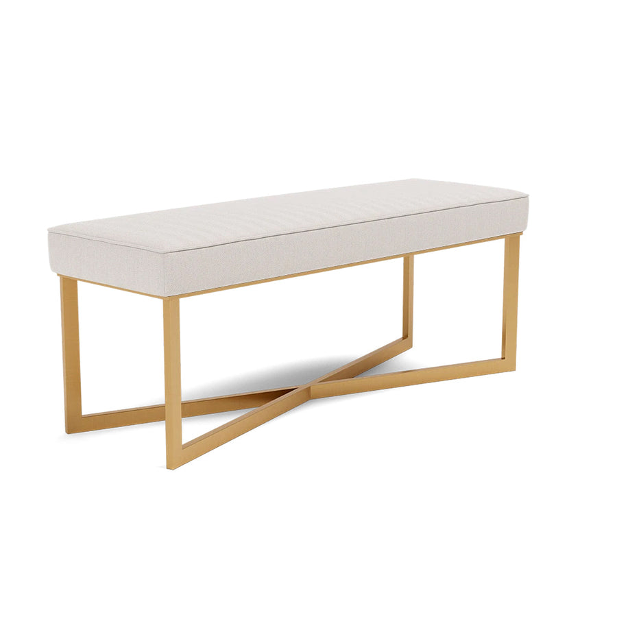 Made Goods Roger Cowhide Double Bench in Pagua Fabric