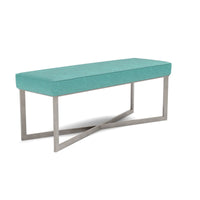 Made Goods Roger Cowhide Double Bench in Bassac Shagreen Leather