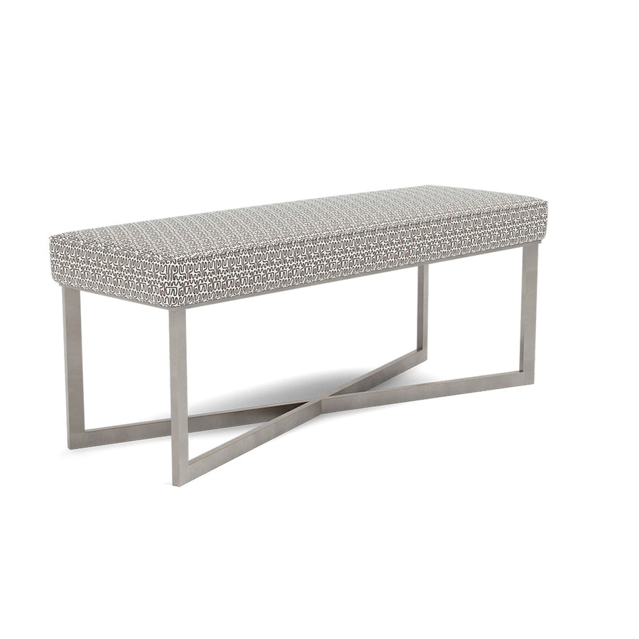 Made Goods Roger Cowhide Double Bench in Mondego Cotton Jute