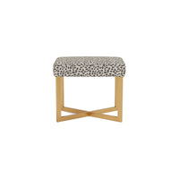 Made Goods Roger Cowhide Single Bench in Brenta Light Gray Cotton