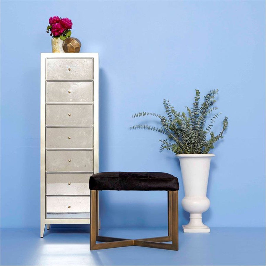 Made Goods Roger Cowhide Double Bench in Mondego Cotton Jute