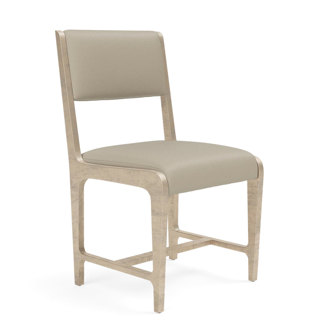 Made Goods Vallois Contemporary Side Chair, Garonne Marine Leather