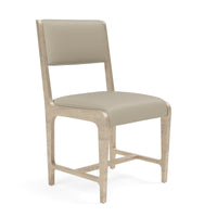 Made Goods Vallois Contemporary Side Chair, Garonne Marine Leather