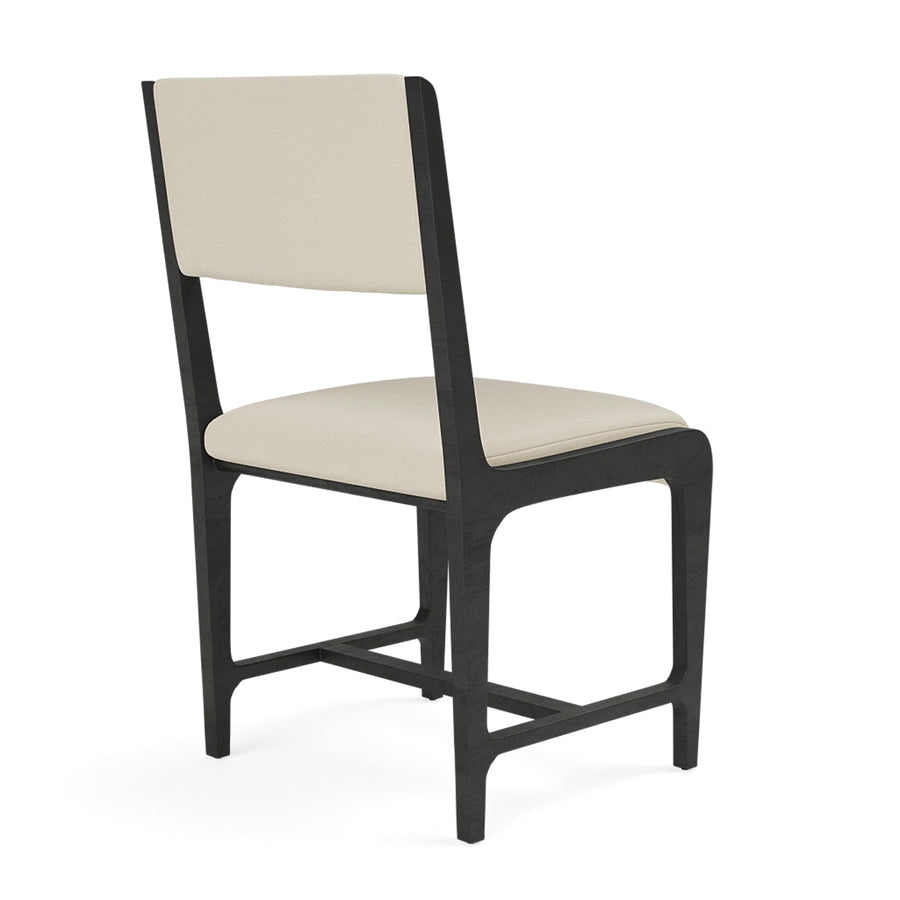 Made Goods Vallois Contemporary Side Chair, Garonne Marine Leather