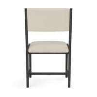 Made Goods Vallois Contemporary Side Chair, Garonne Marine Leather