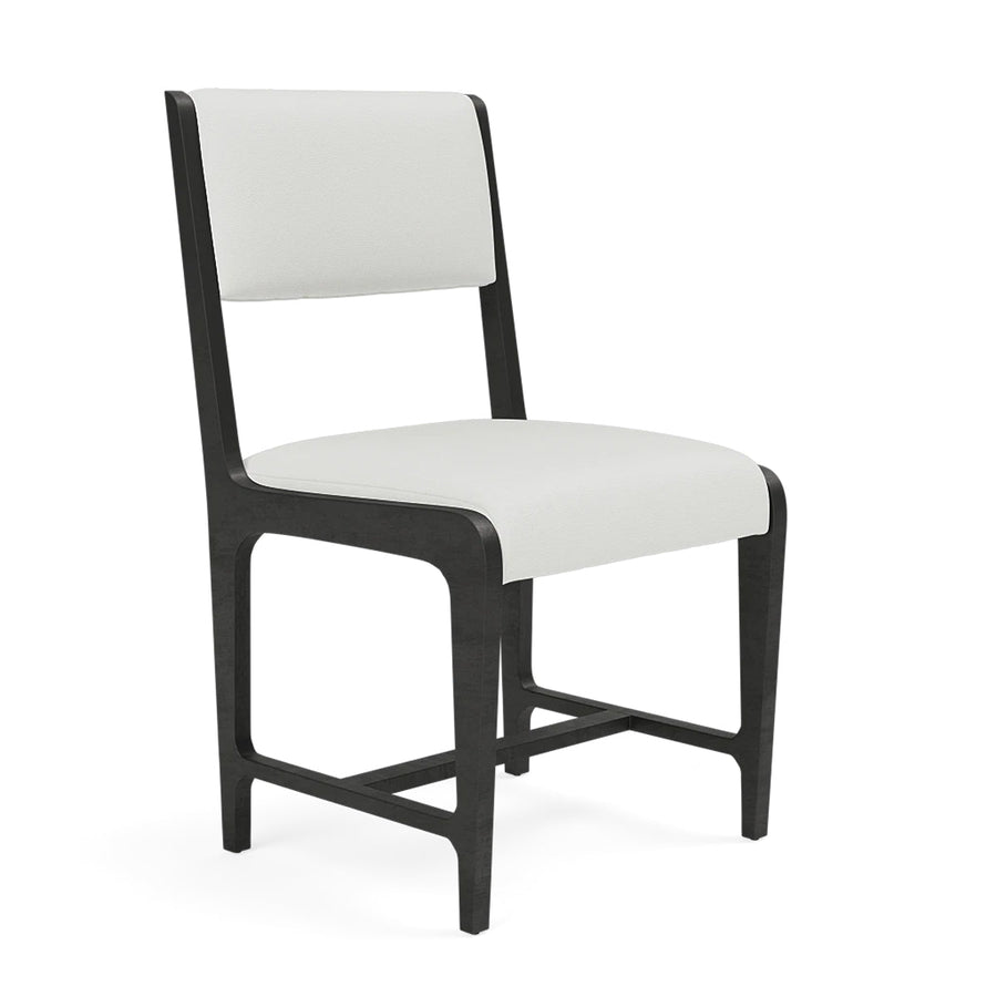 Made Goods Vallois Contemporary Side Chair, Garonne Marine Leather