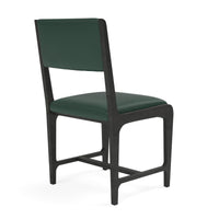 Made Goods Vallois Contemporary Metal Side Chair, Rhone Leather