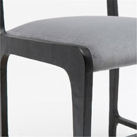 Made Goods Vallois Contemporary Metal Side Chair, Rhone Leather