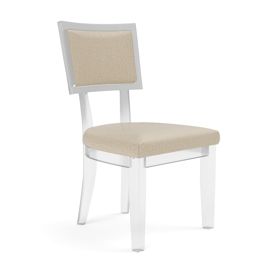 Made Goods Winston Clear Acrylic Dining Chair, Nile Fabric