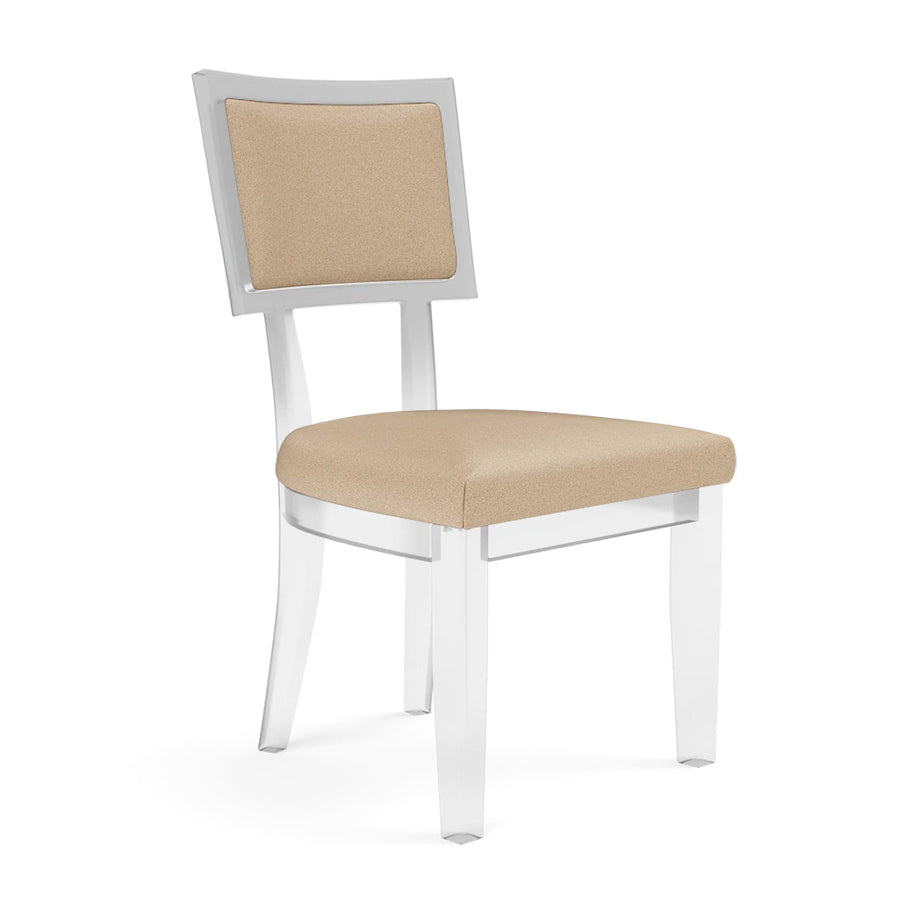 Made Goods Winston Clear Acrylic Dining Chair, Nile Fabric