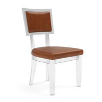 Made Goods Winston Clear Acrylic Dining Chair, Nile Fabric