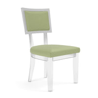 Made Goods Winston Clear Acrylic Dining Chair, Nile Fabric