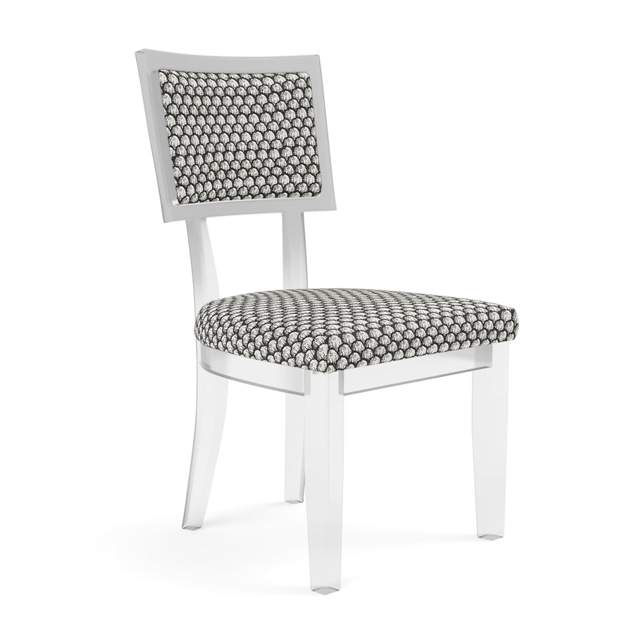 Made Goods Winston Clear Acrylic Dining Chair, Nile Fabric