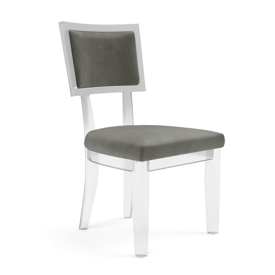 Made Goods Winston Clear Acrylic Dining Chair, Nile Fabric