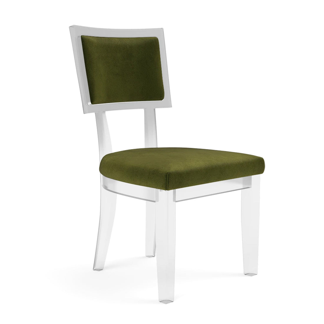 Made Goods Winston Clear Acrylic Dining Chair, Nile Fabric