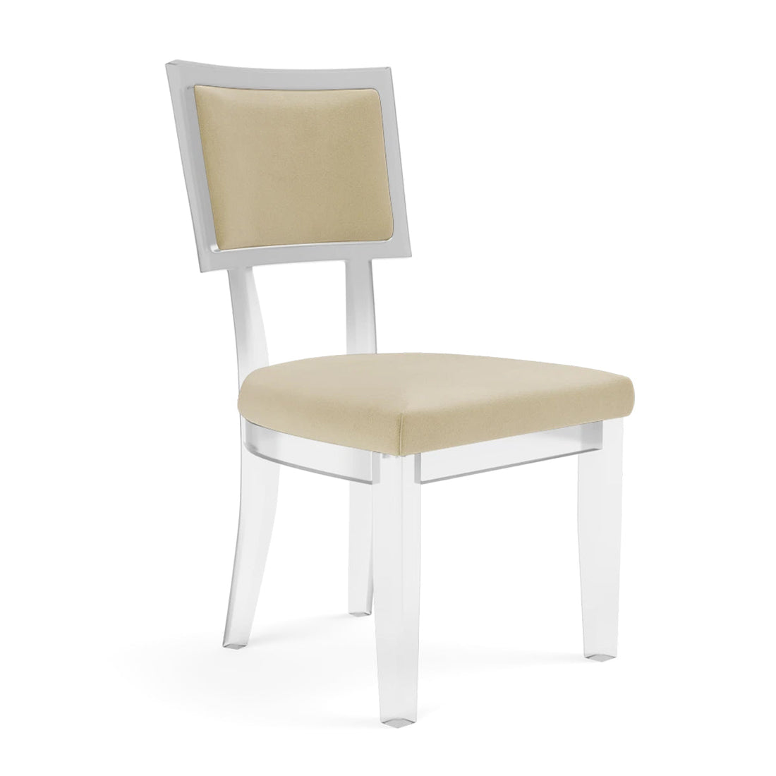 Made Goods Winston Clear Acrylic Dining Chair, Nile Fabric