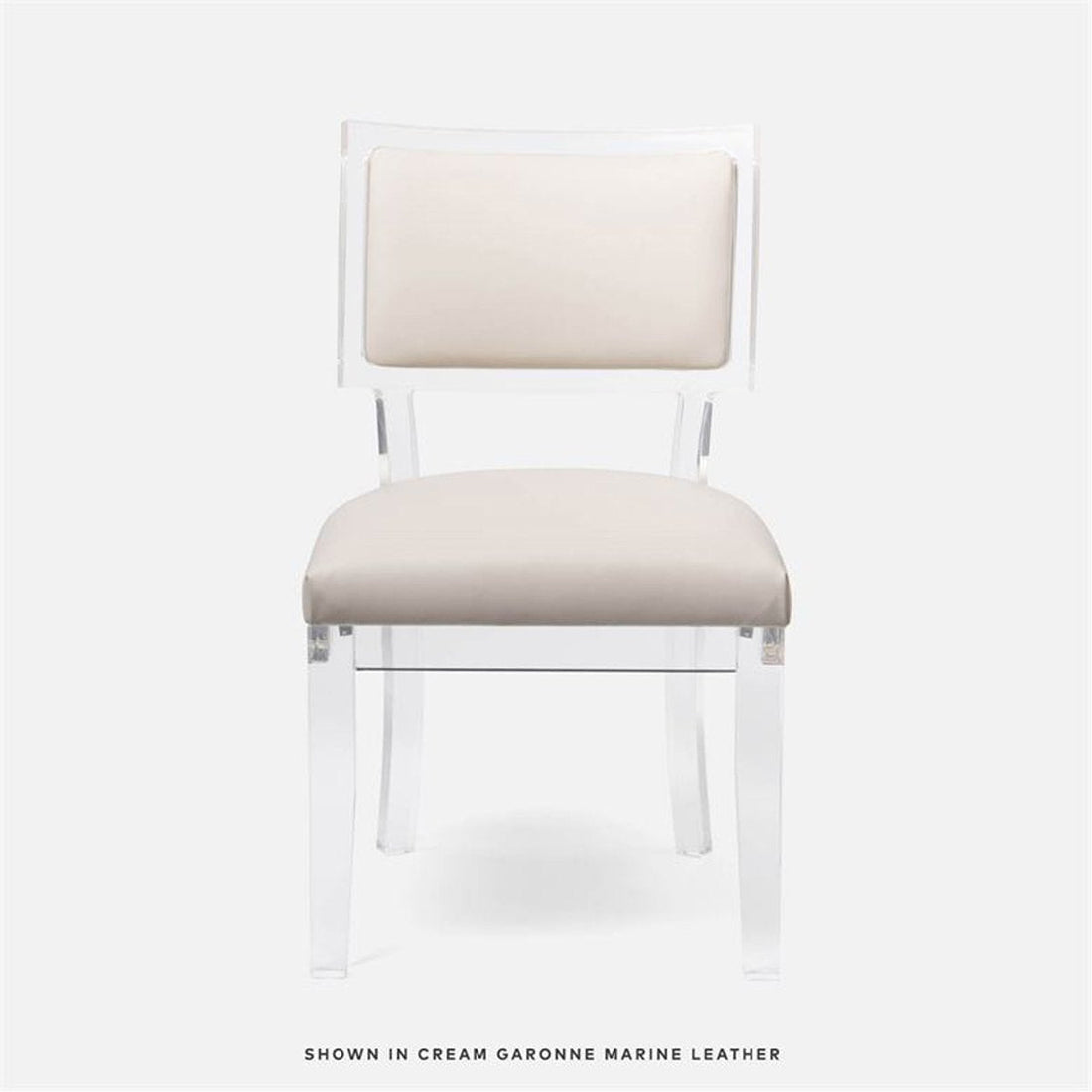 Made Goods Winston Clear Acrylic Dining Chair, Nile Fabric