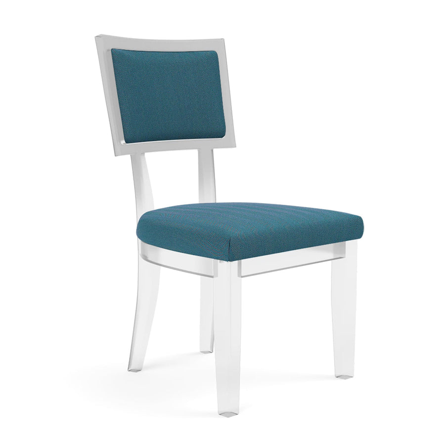 Made Goods Winston Clear Acrylic Dining Chair, Nile Fabric