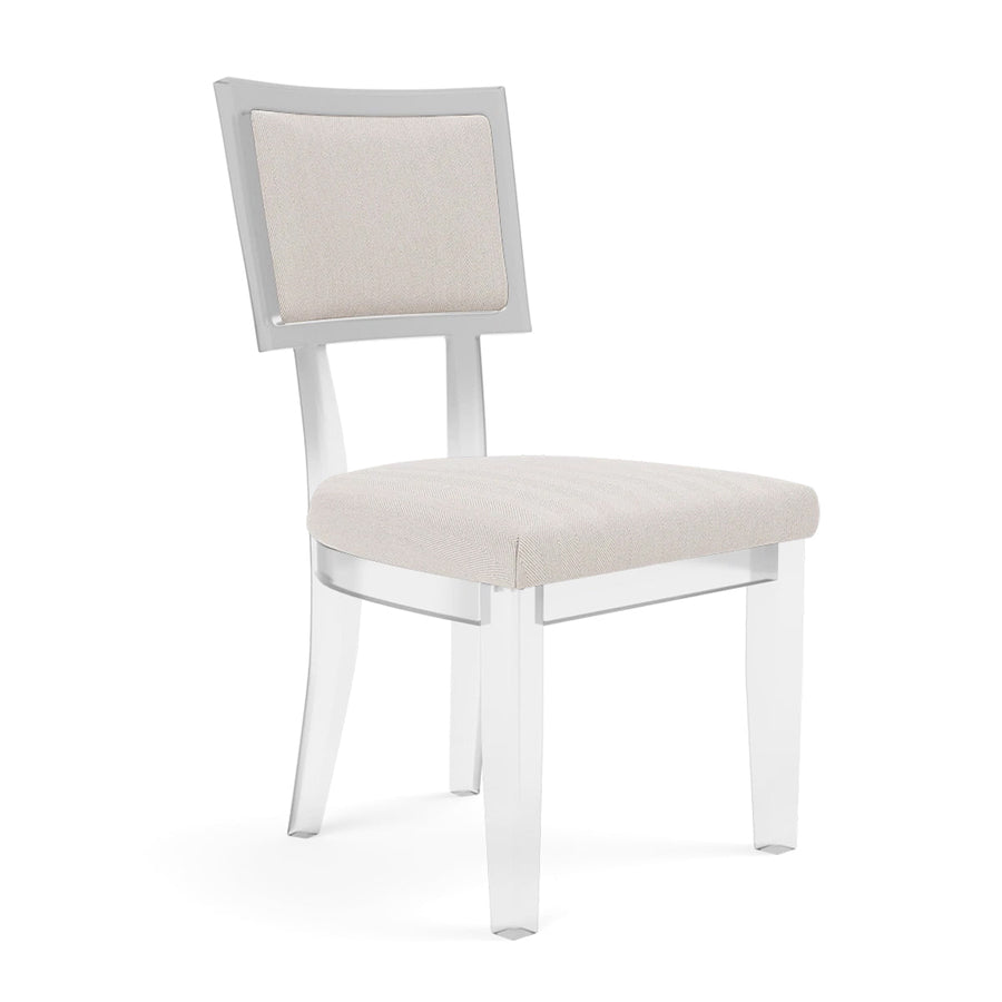 Made Goods Winston Clear Acrylic Dining Chair, Nile Fabric