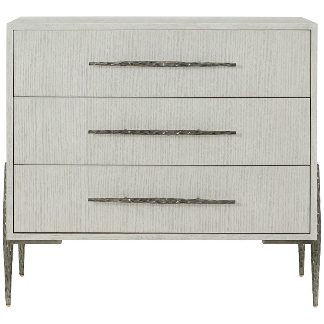 Theodore Alexander Essence 3-Drawer Nightstand with Tapered Legs