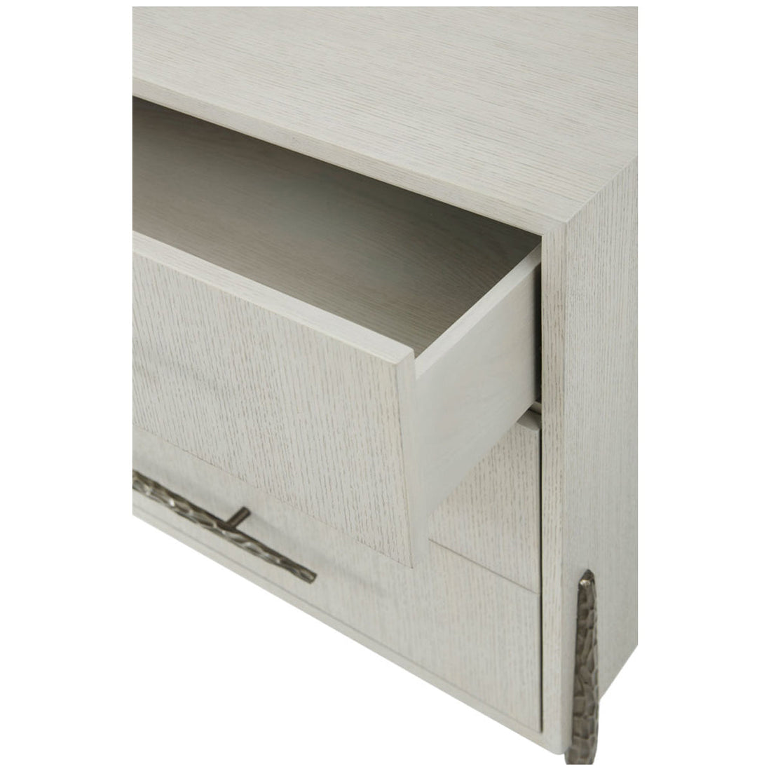 Theodore Alexander Essence 3-Drawer Nightstand with Tapered Legs